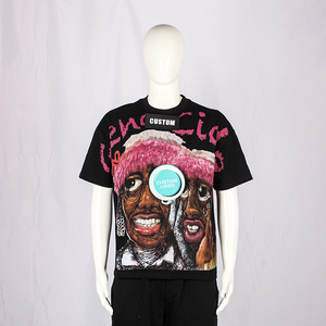 Tùy chỉnh in ấn logo Chất lượng cao Heavyweight DTG in ấn quá khổ T-Shirt và Sweatpants hai-mảnh Bộ đồ thể thao - Product Image 3