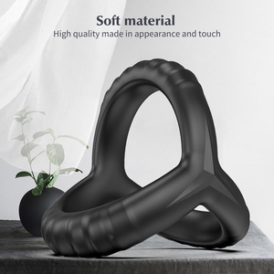 Anello per Pene in Silicone <span class=keywords><strong>Nero</strong></span> Best Seller di Amazon, Giocattolo Sessuale Riutilizzabile, Elastico e Grande, per Masturbazione Maschile - Product Image 5