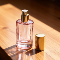 Flacon pulvérisateur en verre transparent coloré de 30 ml pour huiles essentielles, avec logo personnalisé imprimé et capuchon en aluminium