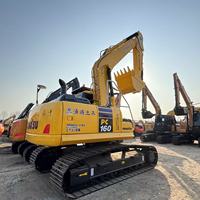 Excavatrice d'occasion Komatsu PC160 de taille moyenne en bon état, faible nombre d'heures de travail, à vendre en 2024