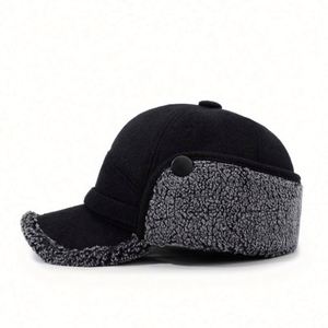 Gorra de Béisbol de Invierno para Hombre, Nueva Colección Otoño-Invierno, Gruesa, para Personas Mayores, Informal, Cálida, con Orejeras de Peluche - Product Image 3