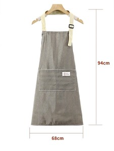 Grembiule <span class=keywords><strong>a</strong></span> strisce di poliestere 100% cucina per uso domestico bavaglino da cucina <span class=keywords><strong>Chef</strong></span> per ristoranti e Bar cibo e cucina da giardino - Product Image 2