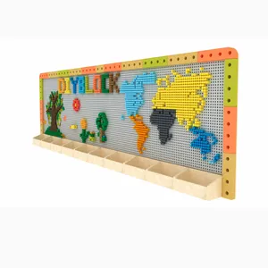 새로운 디자인의 대형 퍼즐 벽돌 빌딩 블록 벽 유치원 아이, 인터랙티브 에바 벽 빌딩 블록
