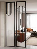 Élégant panneau de séparation en acier inoxydable 304 avec insert en verre dépoli, idéal pour la décoration de bureaux et de villas