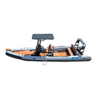 Transea Luxury Australia 760 Bateau semi-rigide gonflable en Hypalon 25 pieds Plus avec coque en aluminium et annexe gonflable