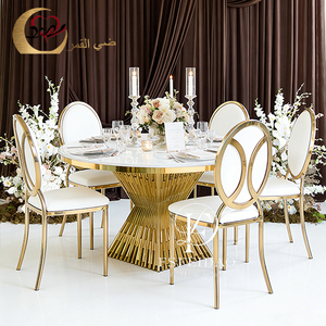 Chaises d'événement de luxe modernes avec cadre en acier inoxydable doré et coussin en velours pour réceptions de mariage, utilisation en extérieur et au bureau à domicile - Product Image 5