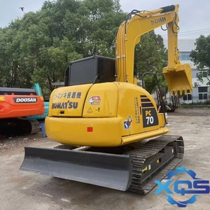 Mini-excavatrice Komatsu PC70 d'occasion, 7 tonnes, excavatrice sur chenilles, marque japonaise, excavatrices d'occasion d'origine, moteur Kubota, brise-roche. - Product Image 6