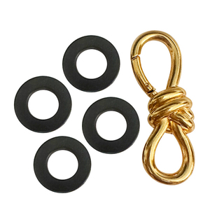อุปกรณ์เสริมสำหรับกระเป๋า สไตล์ <span class=keywords><strong>Bottega</strong></span> กระเป๋าสานแบบผูกปม ฮาร์ดแวร์ล็อคแบบเกี่ยว ห่วงโลหะผสมสังกะสี โบว์ผูกปมรูปเลข 8 - Product Image 5