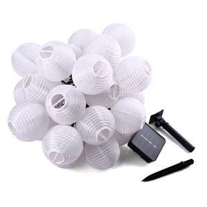 Guirlande lumineuse <span class=keywords><strong>Lampion</strong></span> en tissu de Noël solaire imperméable à l'eau à 10 <span class=keywords><strong>LED</strong></span> pour la décoration, le mariage, le festival, la cour - Product Image 5