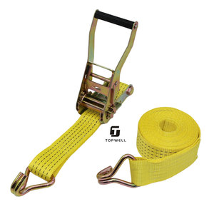 Heavy Duty 2 pouces 50MM Polyester Cargo Arrimage Cravate Camion Sangle À Cliquet Double J Sauvetage <span class=keywords><strong>Voiture</strong></span> <span class=keywords><strong>Ceinture</strong></span> Crochets pour Transport PE Matériel - Product Image 4