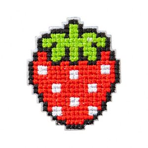 New Design Iron On/Sticker Embroidered Cartoon Block Panda House Strawberry Key Patch for Clothes Bag Decoration - Product Image 5