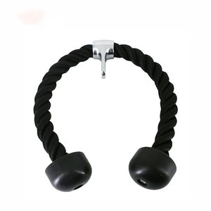 Appareil de musculation pour triceps avec corde en nylon et extrémités en caoutchouc pour la remise en forme à domicile, équipement de mise en forme corporelle JH 031 - Product Image 1