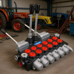 Válvula hidráulica Vevor de 6 vías, 11 GPM, 4500 PSI, control direccional para tractores - Product Image 2