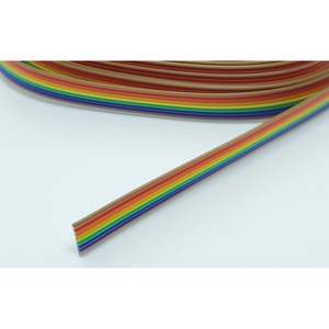 Cable Plano de PVC Arcoíris IDC de 15 Pies y 8 Pines con 77 Hilos para Conectores de 2.54mm de Espaciado - Product Image 3