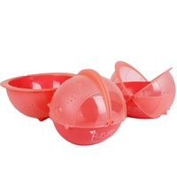 Récipient alimentaire ménager en plastique passoire double couche bassin de lavage des fruits panier de vidange rond Gadgets de cuisine nouveautés