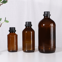 Utilisation de l'industrie pharmaceutique 2.5l bouteille de réactif en verre ambré pour la médecine avec bouchon en plastique à vis