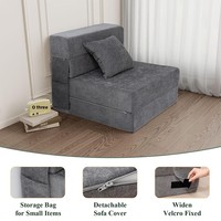 Chaise de camping gonflable multifonctionnelle à une place, design moderne et simple, avec housse en tissu, portable, pour balcon et jardin