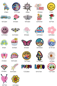 Broderie florale mixte Patch en PVC souple Décoration de vêtements Tissu de broderie papillon Patch de <span class=keywords><strong>lettre</strong></span> de l'<span class=keywords><strong>alphabet</strong></span> - Product Image 3