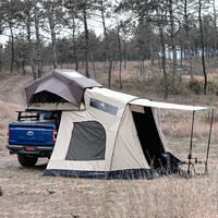 Tente de camping professionnelle imperméable, grande capacité, espace familial supplémentaire, tente de glamping extérieure avec auvent avant extensible