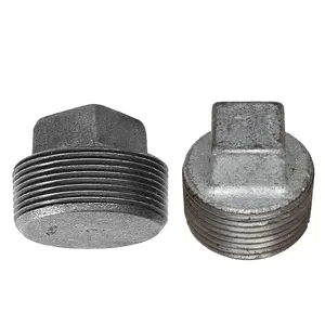 Malleable cast iron fittings threaded square end plug