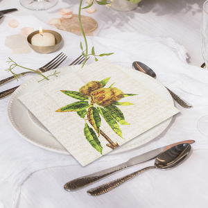 Servilletas de Pulpa de Madera <span class=keywords><strong>Virgen</strong></span> Impresas a Color Personalizadas de Fábrica, Toalla de Papel con Patrón de Castaña Peluda para Fiestas y Restaurantes - Product Image 3