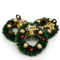 Guirlande de porte miniature de Noël de 6 cm pour maison de poupée à l'échelle 1/12, décoration de maison de poupée