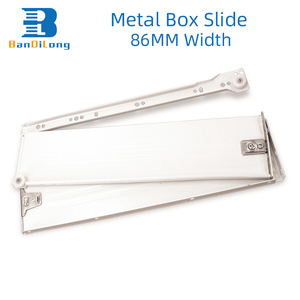 86mm công cụ kim loại hộp Ngăn kéo trượt 1.0mm Độ dày đôi tường ngăn kéo kênh sơn tĩnh điện Bảng điều khiển kim loại trượt con lăn RUNNERS đường sắt - Product Image 2