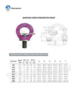 Prix d'usine Hidea Point de levage à vis à œil robuste en acier super allié G80, nouveau type, avec anneau pivotant et clé - Product Image 6