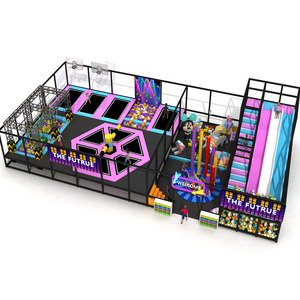 Équipement <span class=keywords><strong>de</strong></span> parc <span class=keywords><strong>de</strong></span> trampolines intérieur personnalisable, équipé <span class=keywords><strong>de</strong></span> filets <span class=keywords><strong>de</strong></span> protection, <span class=keywords><strong>de</strong></span> murs d'<span class=keywords><strong>escalade</strong></span> et <span class=keywords><strong>de</strong></span> blocs <span class=keywords><strong>de</strong></span> mousse adaptés - Product Image 2