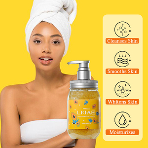 OEM ODM Marque Papaye Éclaircissant <span class=keywords><strong>Parfum</strong></span> Amincissant Nettoyant Corporel Gommage Corporel Blanchissant Biologique Gel Douche - Product Image 2
