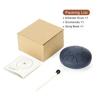 In Stock 4 Inch 8 Tone Mini Ethereal Drum Forgetfulness Brahma Drums Children's Percussion Instruments Steel Tongue Drums