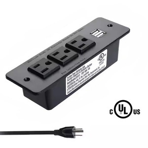 Regleta de alimentación de escritorio estándar estadounidense con toma de corriente integrada, mueble de oficina para hotel, escritorio oculto para estantería - Product Image 1