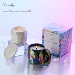 Factory Supply Decorative Household Aromatic Fragrance Glass Jar Aromatherapy Soy Wax Scented Candles