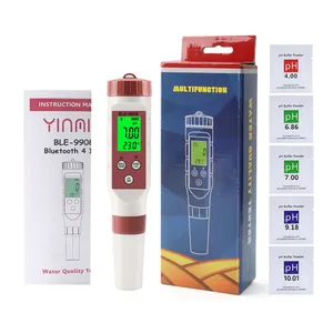 스마트 블루투스 pH 미터 0 ~ 9999PPM TDS/EC 테스터 BLE-9908 4 IN 1 PH 미터 백라이트, 지원 모바일 제어