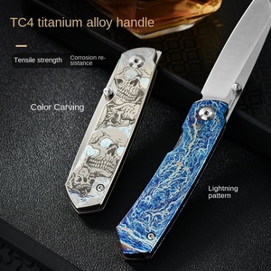 <span class=keywords><strong>Couteau</strong></span> EDC en alliage de titane PioneerEDC Gr5 & M390, haute dureté, <span class=keywords><strong>couteau</strong></span> tactique multifonctionnel portable pour la survie en plein air - Product Image 3