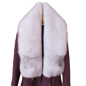 ผ้าพันคอขนสัตว์แท้สีสันสดใส ราคาโรงงาน ผ้าพันคอขนจิ้งจอกแท้ขนาดใหญ่ ผ้าพันคอขนจิ้งจอกธรรมชาติ - Product Image 2