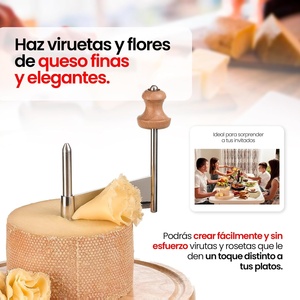 Cortador <span class=keywords><strong>de</strong></span> Queso Horizontal <span class=keywords><strong>de</strong></span> Acero Inoxidable Iris <span class=keywords><strong>Barcelona</strong></span>, Tabla <span class=keywords><strong>de</strong></span> <span class=keywords><strong>Madera</strong></span>, Tapa Transparente, Eje Central Giratorio, Cortador <span class=keywords><strong>de</strong></span> Queso - Product Image 3