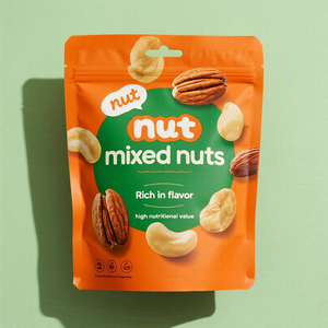 Customized Gravure Printing Food Grade Material Stand up Pouch with Ziplock Euro Hole for Mixed <strong>Nuts</strong> Snack Plastic Packaging Bag - Product Image 2