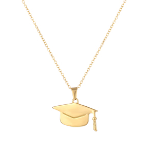 Olivia personalizado Acero inoxidable moda graduación sombrero colgante impermeable Cutiing estilo 18K oro encanto para hombres mujeres - Product Image 2