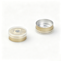 Bouchon à vis en aluminium de 20 mm, vente en gros, OEM, antidérapant, moleté, non rechargeable, bouchon à clapet, couvercle de bouteille cosmétique de haute qualité
