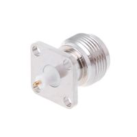 N-KFD-5 N Perempuan Jack Panel Mount RF Coax Konektor Flens Solder Pelat Nikel