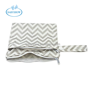 Babyshow bán buôn gợn thiết kế Pocket Mini ướt khô túi 18x15cm tái sử dụng vải túi kép zippered ngăn xách tay in - Product Image 2