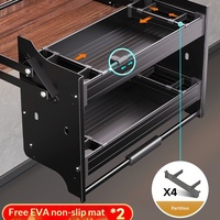 Meuble de cuisine suspendu au design moderne et épuré avec paniers coulissants pour snacks et assaisonnements – Livraison directe disponible