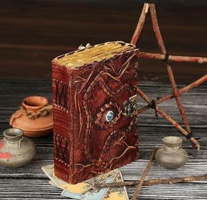 Triple Eye Blank Spell Witch Book of Shadows Journal de grimoire recouvert de cuir en A5 A3 A6 A4 Tailles Papier Couvert Cadeaux Lui Elle Elle - Product Image 3