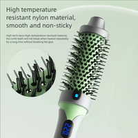 Sikat Pelurus Rambut Profesional 2-in-1 PTC Berpemanas dengan Ion Negatif untuk Penggunaan di Rumah dan Salon, Pencatok Rambut Termal dengan Layar Digital