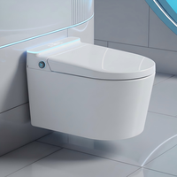 WC intelligent de pointe avec télécommande intégrée, WC intelligent à poser au sol pour une hygiène optimale, adapté aux maisons modernes