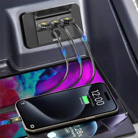 Chargeur rapide PD 120W pour bus, camping-car et yacht, avec double port USB et interrupteur électronique à bouton-poussoir, compatible avec les modèles QC30+ et QC30