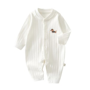 Pelele de manga larga para bebé, de algodón puro, unisex, para primavera y otoño, con parche de perro, ropa para gatear, ropa para estar en casa - Product Image 5