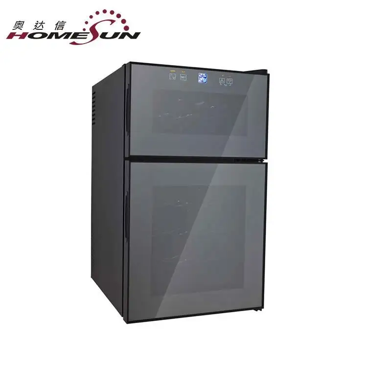 69L Hot sale double door wine cooler   mini fridge combination with CE/ETL certificate