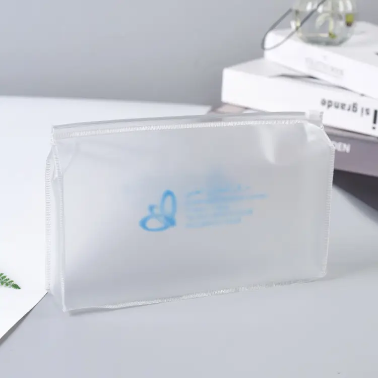 ซิปโปรโมชั่น CLEAR PVC transparent Travel CUSTOM แบบพกพา Make up เครื่องสำอางค์กระเป๋า